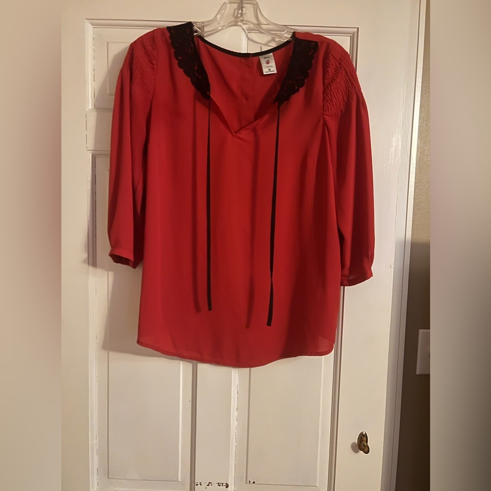 LC Lauren Conrad Disney collection blouse Red size Medium